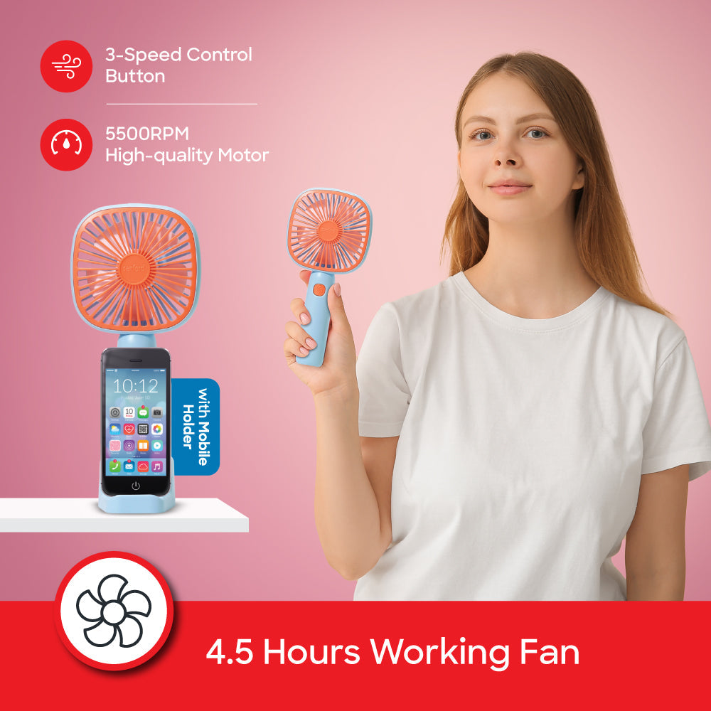 Sanford Rechargeable Hand Fan Combo Pack | 3 Models with Brushless Motors, USB-C Charging & Phone Holder Options - buysanford